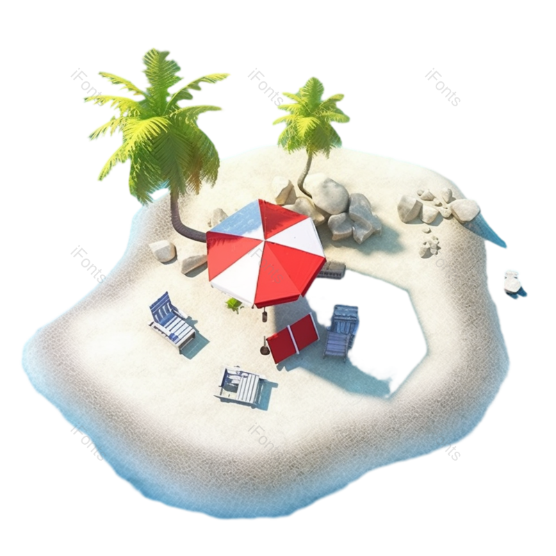 蓝色图片,海洋元素,度假PNG,白色免抠素材